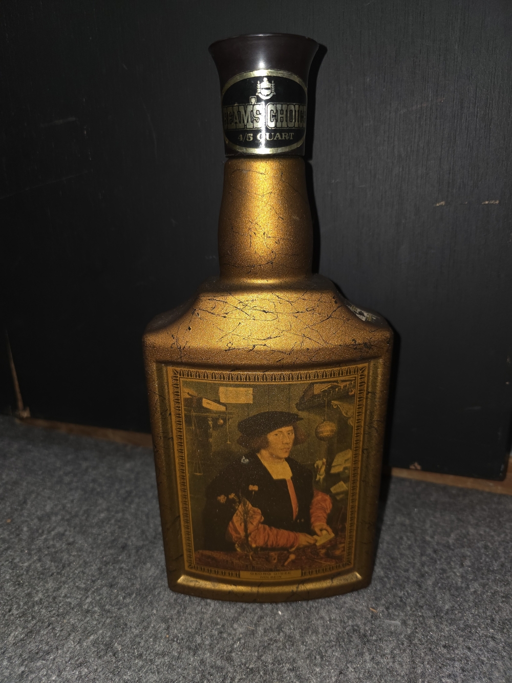 Vintage Jim Beam's Choice Gold Liquor Bottle 4/5 Quart Collectible